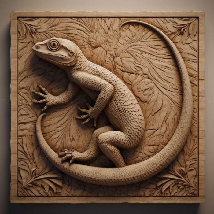 Nature and animals (lizard 2, NATURE_6150) 3D models for cnc